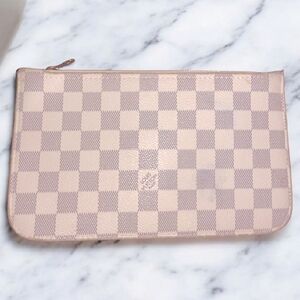 Checkered Beige Clutch